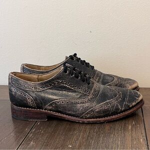 Bed Stu Lita Distressed Wing Tip Lace Up Oxfords Womens size 7.5